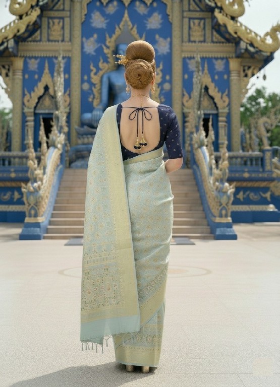 HYPNOTEX ETHNIC HISO WHOLESALE JACQUARD SILK READY TO WEAR ELEGANCE PARTY WEAR SAREES FOR WOMEN SUPPLIER