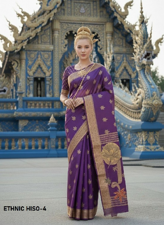 HYPNOTEX ETHNIC HISO WHOLESALE JACQUARD SILK READY TO WEAR ELEGANCE PARTY WEAR SAREES FOR WOMEN SUPPLIER