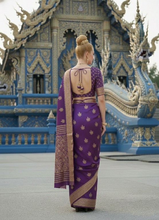 HYPNOTEX ETHNIC HISO WHOLESALE JACQUARD SILK READY TO WEAR ELEGANCE PARTY WEAR SAREES FOR WOMEN SUPPLIER