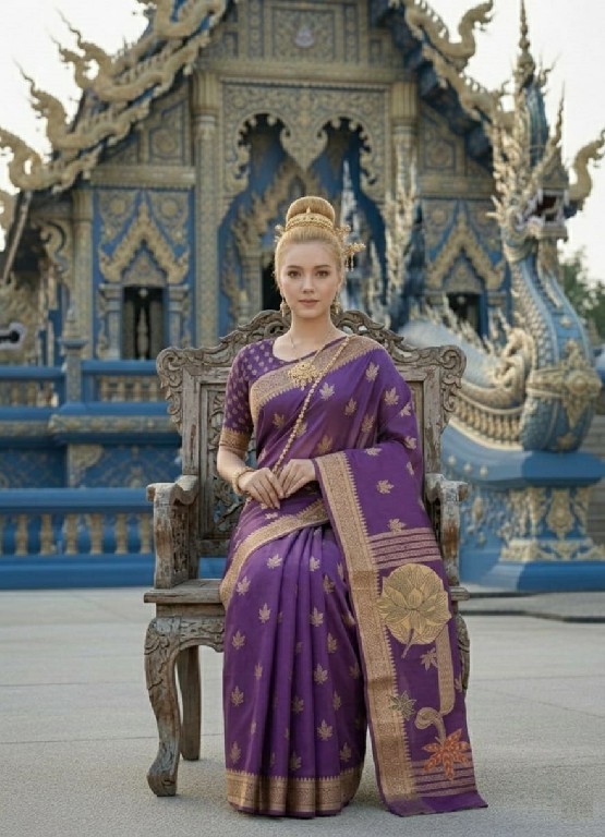 HYPNOTEX ETHNIC HISO WHOLESALE JACQUARD SILK READY TO WEAR ELEGANCE PARTY WEAR SAREES FOR WOMEN SUPPLIER