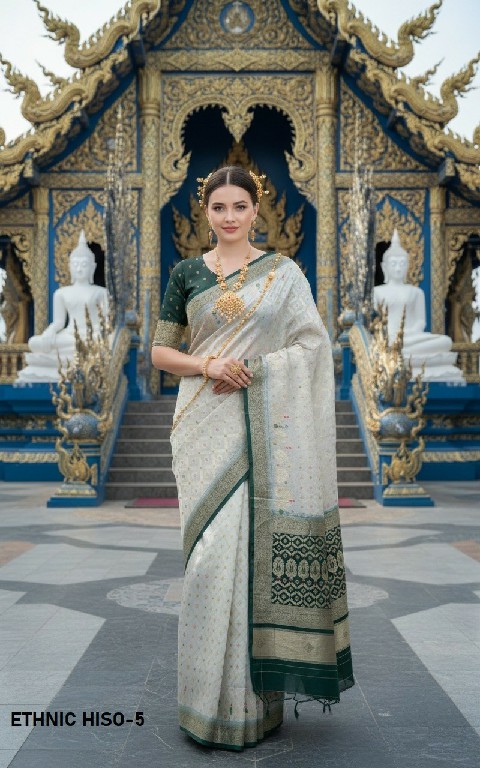 HYPNOTEX ETHNIC HISO WHOLESALE JACQUARD SILK READY TO WEAR ELEGANCE PARTY WEAR SAREES FOR WOMEN SUPPLIER