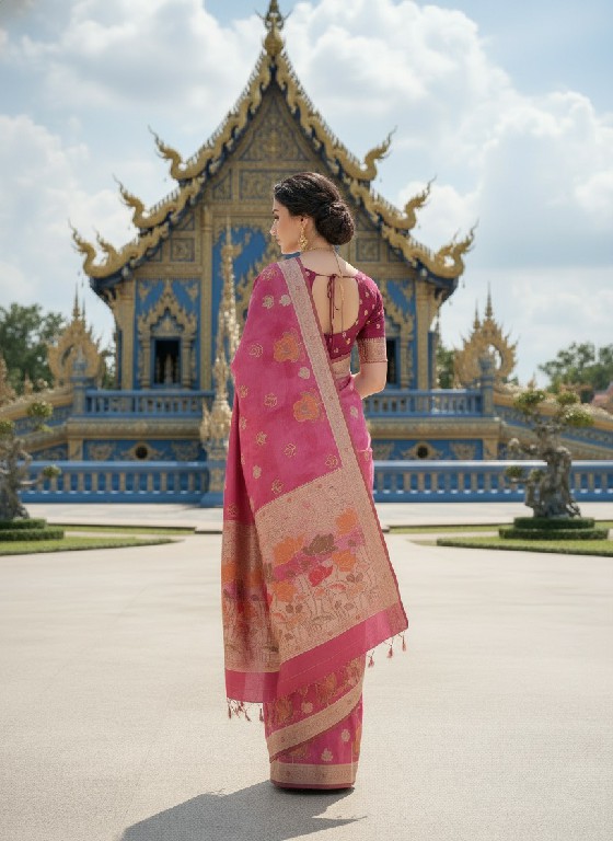 HYPNOTEX ETHNIC HISO WHOLESALE JACQUARD SILK READY TO WEAR ELEGANCE PARTY WEAR SAREES FOR WOMEN SUPPLIER