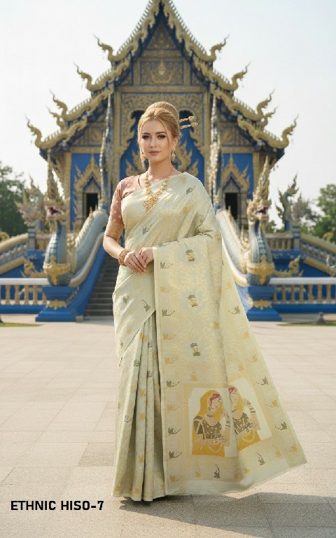 HYPNOTEX ETHNIC HISO WHOLESALE JACQUARD SILK READY TO WEAR ELEGANCE PARTY WEAR SAREES FOR WOMEN SUPPLIER