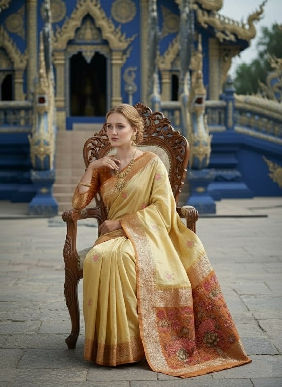 HYPNOTEX ETHNIC HISO WHOLESALE JACQUARD SILK READY TO WEAR ELEGANCE PARTY WEAR SAREES FOR WOMEN SUPPLIER