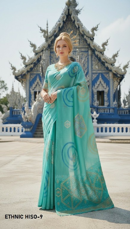 HYPNOTEX ETHNIC HISO WHOLESALE JACQUARD SILK READY TO WEAR ELEGANCE PARTY WEAR SAREES FOR WOMEN SUPPLIER