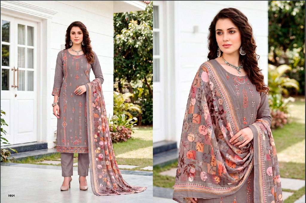 RAS AUR PRASANG PRESENT VISCOSE MUSLIN HEAVY EMBROIDERED UNSTITCH SALWAR SUITS EXPORTER
