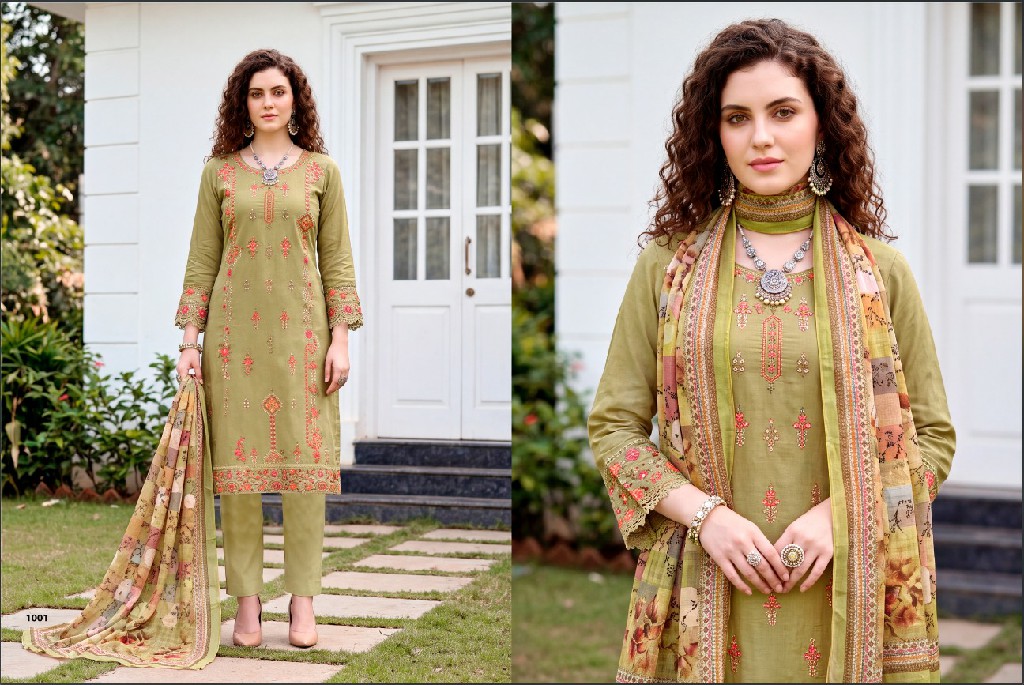 RAS AUR PRASANG PRESENT VISCOSE MUSLIN HEAVY EMBROIDERED UNSTITCH SALWAR SUITS EXPORTER