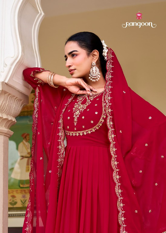 RANGOON SUNDHA VOL 2 READYMADE GEORGETTE ANARKALI STYLE TRENDY 3 PCS SUITS  SUPPLIER