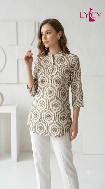 LYCY PRESENT READYMADE HEAVY RAYON FANCY BUTTON WORK SHORT TOPS COMBO FOR EXPORT