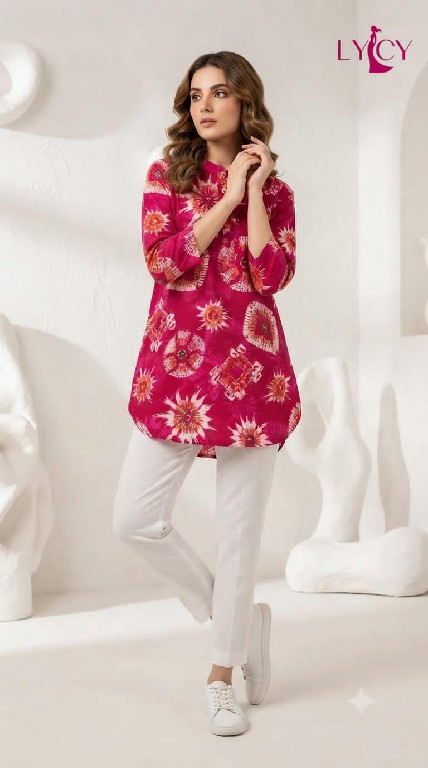 LYCY PRESENT READYMADE HEAVY RAYON FANCY BUTTON WORK SHORT TOPS COMBO FOR EXPORT