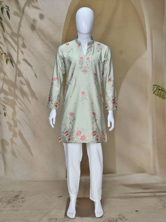 TEXTILEDEAL D.NO 409-C WHOLESALE READYMADE COACH SILK FESTIVE WEAR KURTA WITH PANT FOR MEN ONLINE