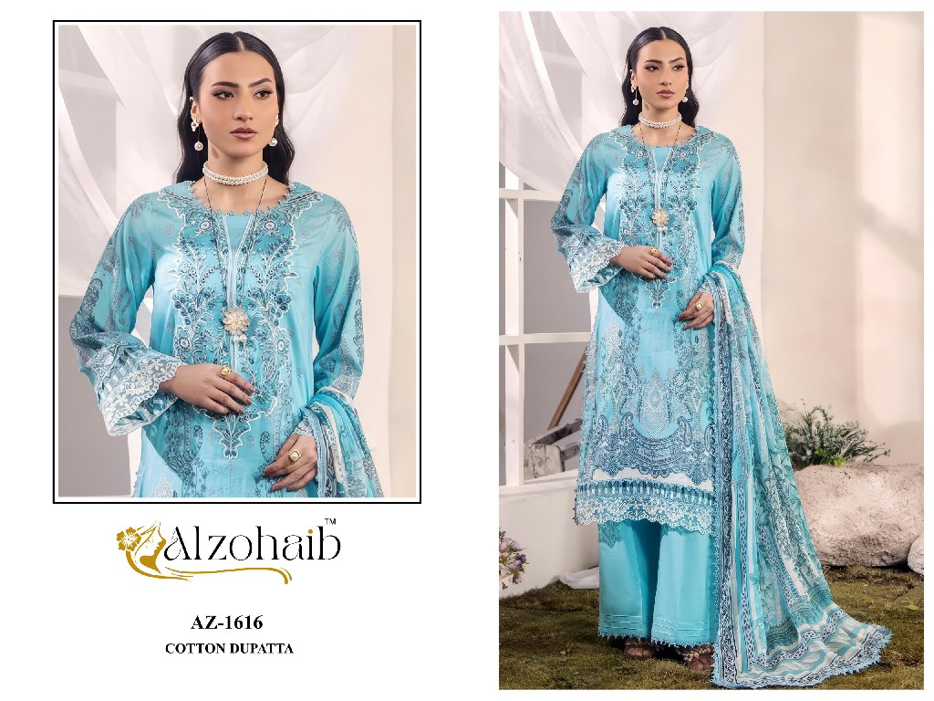 ALZOHAIB FULFA VOL 1 WHOLESALE PURE COTTON PAKISTANI CONCEPT UNSTITCH SALWAR SUITS SUPPLIER