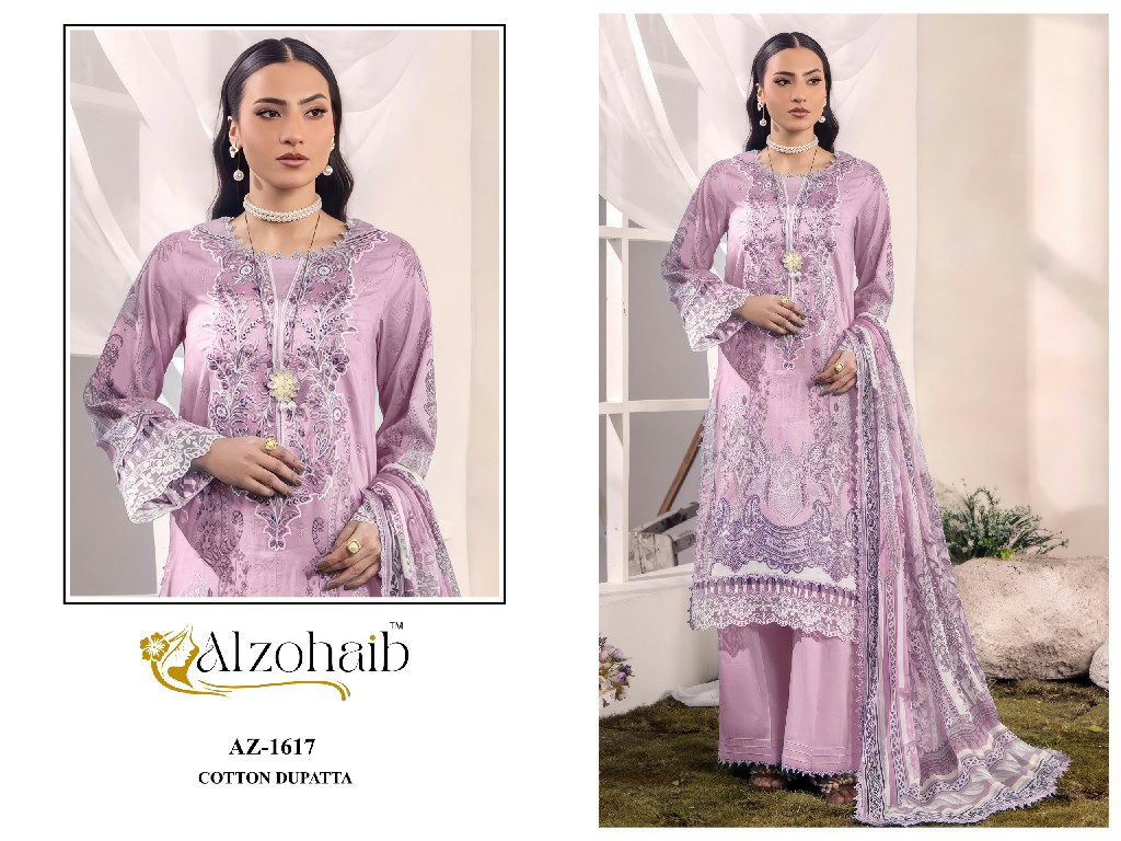 ALZOHAIB FULFA VOL 1 WHOLESALE PURE COTTON PAKISTANI CONCEPT UNSTITCH SALWAR SUITS SUPPLIER