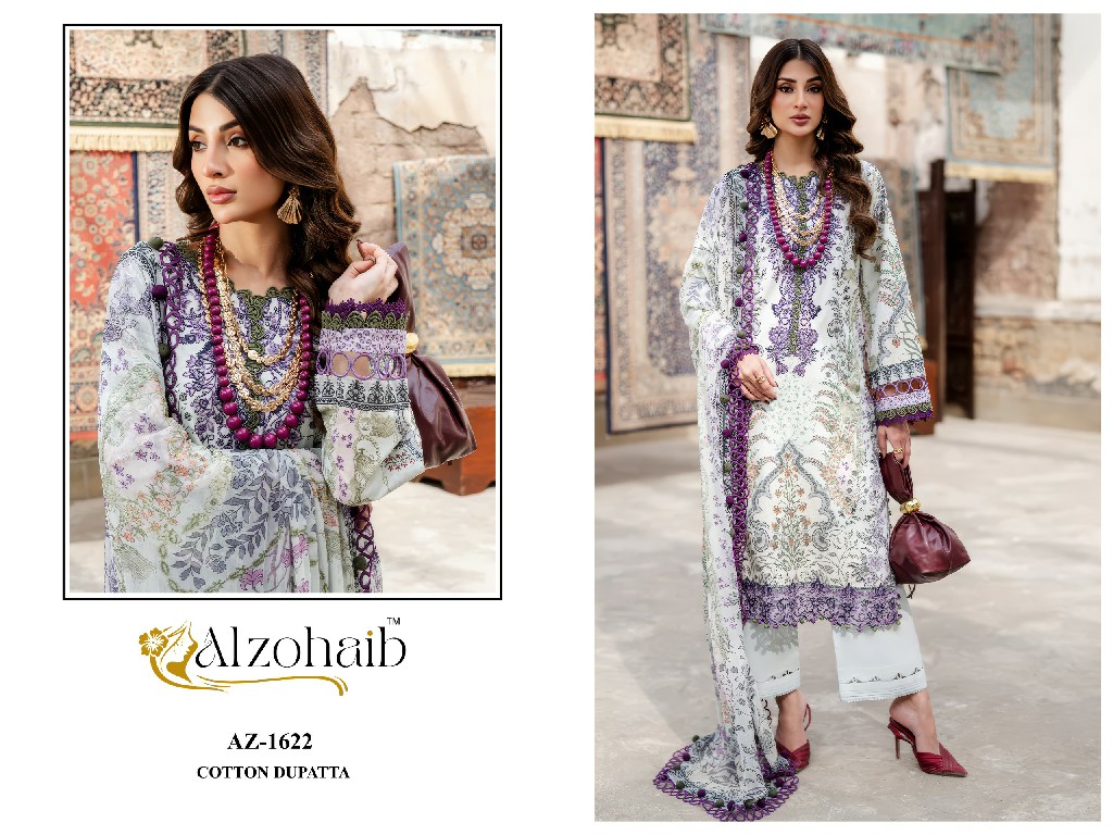 ALZOHAIB FULFA VOL 1 WHOLESALE PURE COTTON PAKISTANI CONCEPT UNSTITCH SALWAR SUITS SUPPLIER