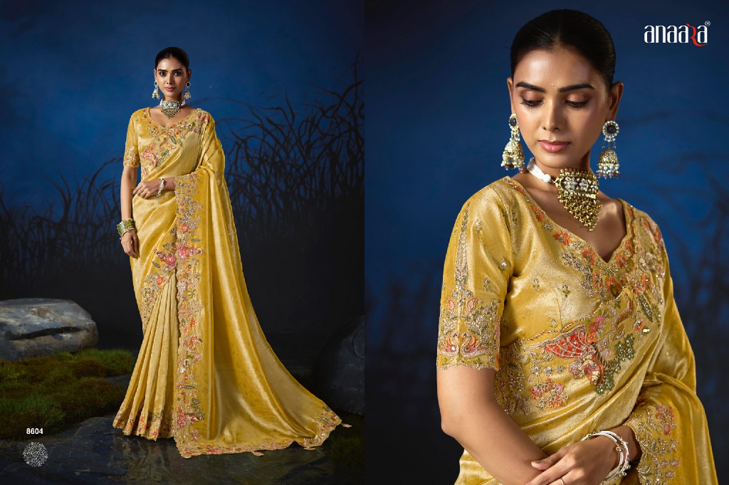 TATHASTU ANAARA SERIES 8601 TO 8612WHOLESALE SOFT SILK BEAUTIFUL ZARI WEAVING PARTY WEAR SAREES FOR WOMEN SUPPLIER