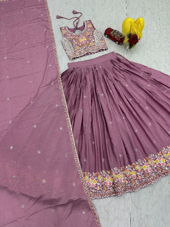 PRISHA CREATION D.NO PC-606 WHOLESALE READYMADE CHINON WEDDING FUNCTION WEAR LEHENGA CHOLI FOR EXPORT