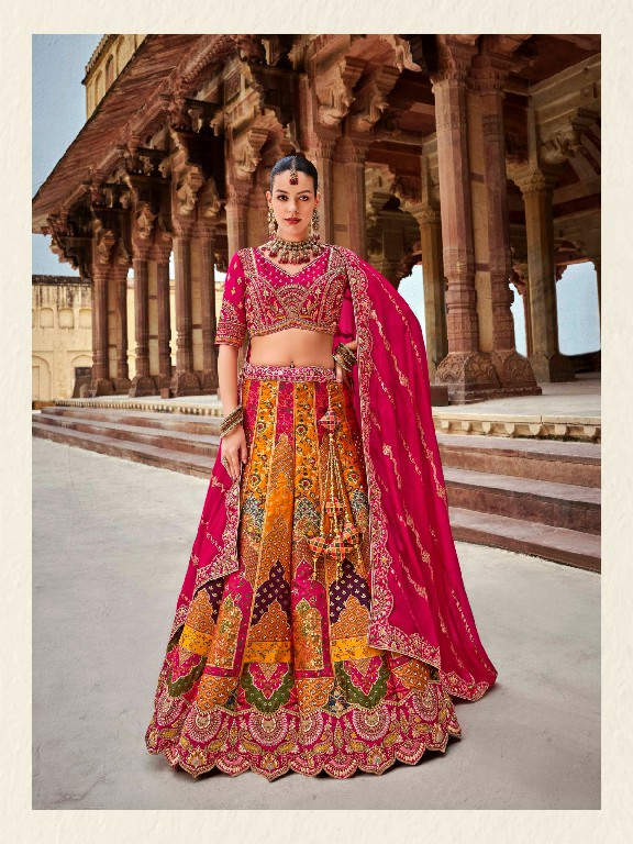 SURSHYAM FASHION D.NO 107 WHOLESALE BANARASI SILK WEDDING WEAR LEHENGA CHOLI FOR BRIDE SUPPLIER