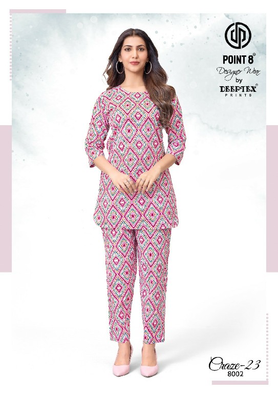 DEEPTEX POINT 8 CRAZE 23 VOL 8 WHOLESALE READYMADE COTTON PRINTED CASUAL WEAR CORD SET FOR EXPORT
