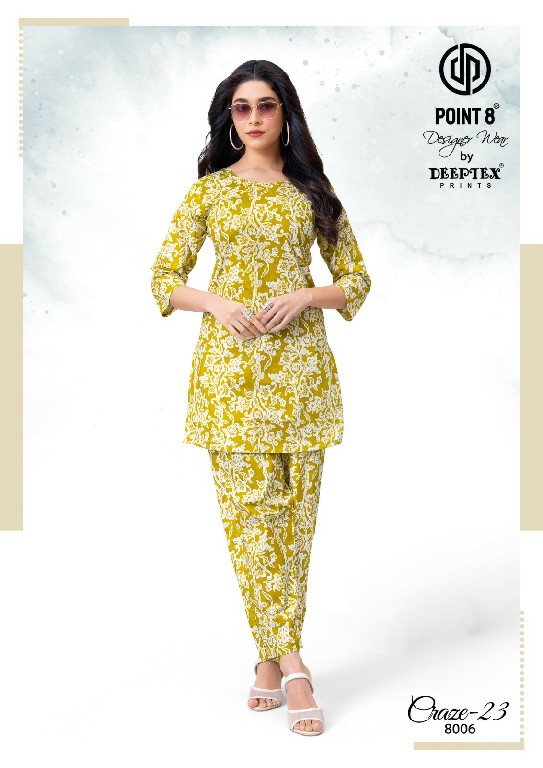 DEEPTEX POINT 8 CRAZE 23 VOL 8 WHOLESALE READYMADE COTTON PRINTED CASUAL WEAR CORD SET FOR EXPORT