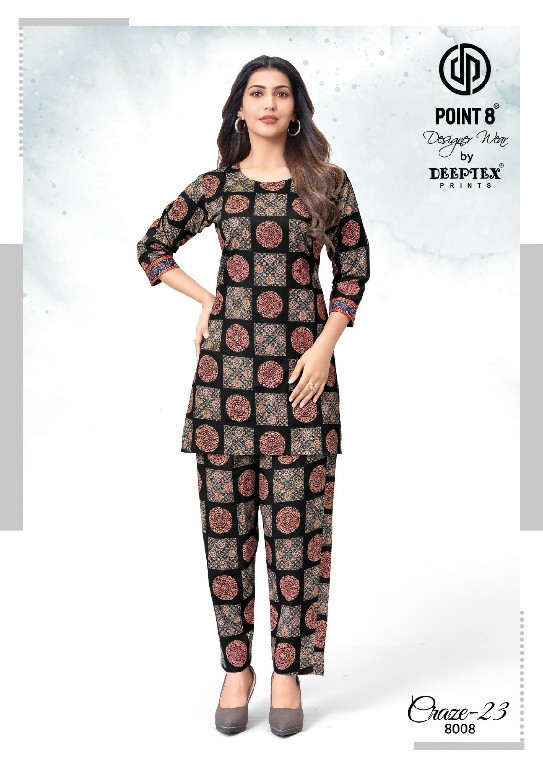 DEEPTEX POINT 8 CRAZE 23 VOL 8 WHOLESALE READYMADE COTTON PRINTED CASUAL WEAR CORD SET FOR EXPORT