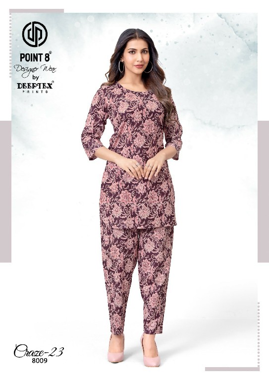 DEEPTEX POINT 8 CRAZE 23 VOL 8 WHOLESALE READYMADE COTTON PRINTED CASUAL WEAR CORD SET FOR EXPORT