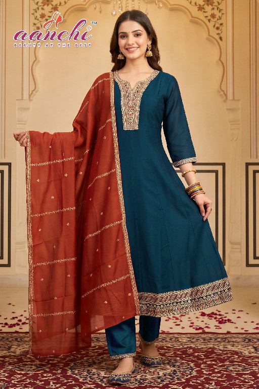 AANCHI COCONUT WHOLESALE READYMADE VICHITRA SILK LATEST FASHION 3 PCS SUITS SUPPLIER
