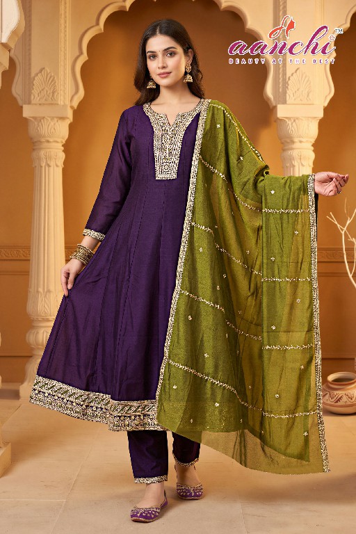 AANCHI COCONUT WHOLESALE READYMADE VICHITRA SILK LATEST FASHION 3 PCS SUITS SUPPLIER