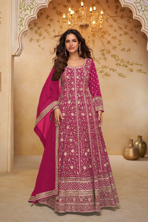 LIBAAS BY GULKAYRA DESIGNER WHOLESALE READYMADE REAL GEORGETTE PARTY WEAR GOWN WITH DUPATTA ONLINE