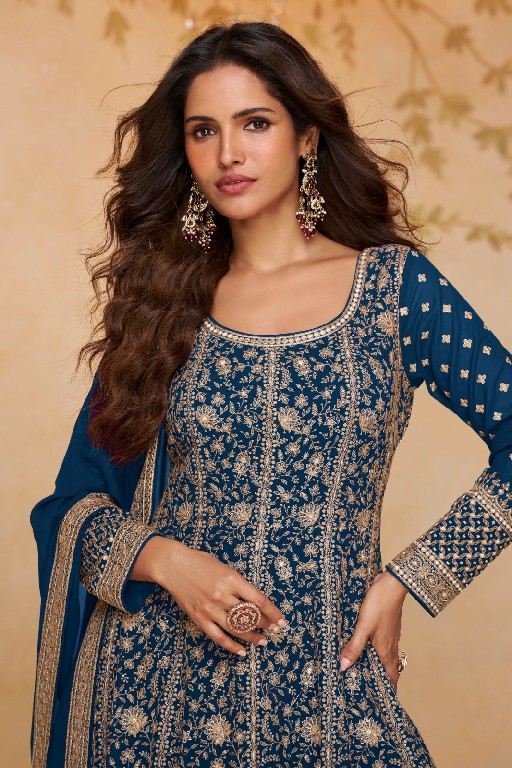 LIBAAS BY GULKAYRA DESIGNER WHOLESALE READYMADE REAL GEORGETTE PARTY WEAR GOWN WITH DUPATTA ONLINE