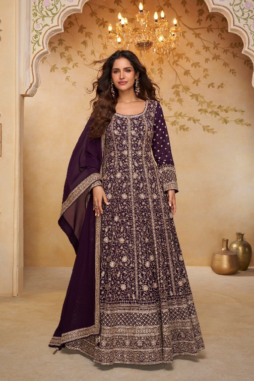 LIBAAS BY GULKAYRA DESIGNER WHOLESALE READYMADE REAL GEORGETTE PARTY WEAR GOWN WITH DUPATTA ONLINE