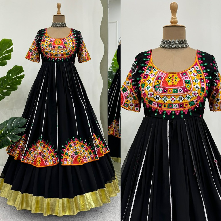 TEXTILEDEAL D.NO 5737 WHOLESALE FOUX GEORGETTE NAVRATRI SPECIAL TRENDING TOP WITH LEHENGA FOR EXPORT