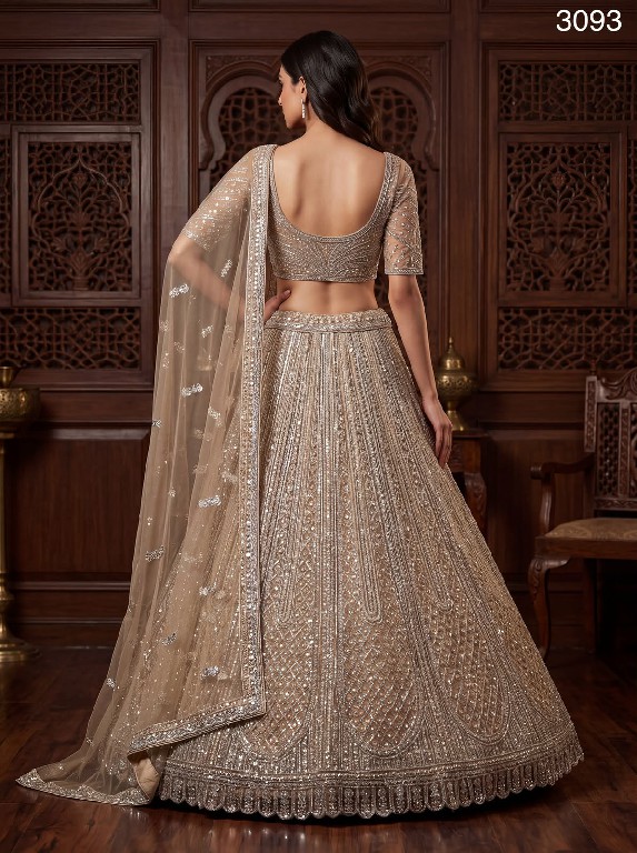 TEXTILEDEAL D.NO 3093 WHOLESALE PREMIUM NET WITH WORK WEDDING WEAR LEHENGA CHOLI FOR BRIDE ONLINE