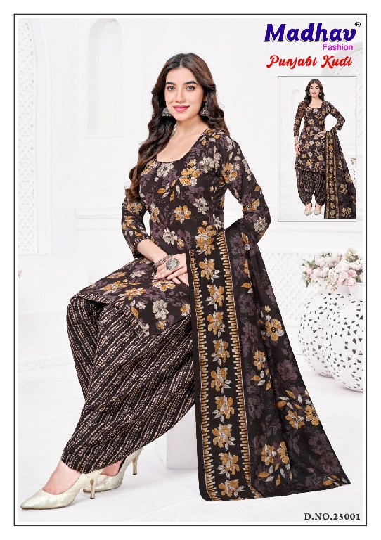 MADHAV FASHION PUNJABI KUDI VOL 25 WHOLESALE COTTON PRINTED EVERYDAY WEAR DRESS MATERIAL ONLINE