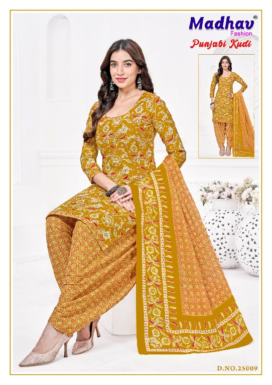MADHAV FASHION PUNJABI KUDI VOL 25 WHOLESALE COTTON PRINTED EVERYDAY WEAR DRESS MATERIAL ONLINE