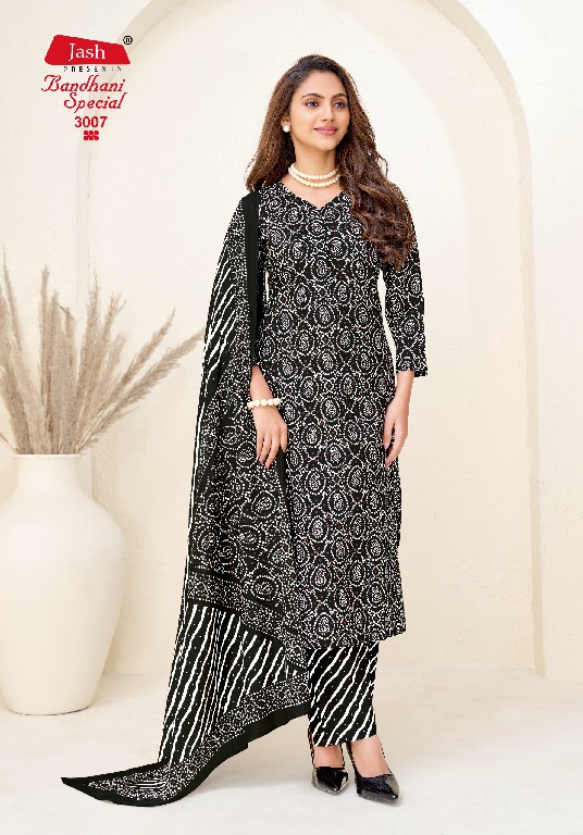 JASH BANDHANI SPECIAL VOL 3 WHOLESALE COTTON REGULAR WEAR DRESS MATERIAL EXPORTER