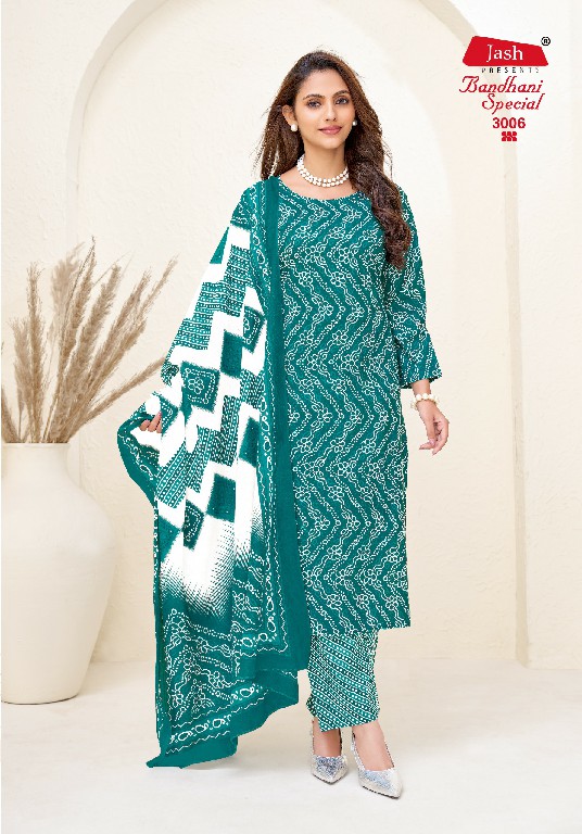 JASH BANDHANI SPECIAL VOL 3 WHOLESALE COTTON REGULAR WEAR DRESS MATERIAL EXPORTER