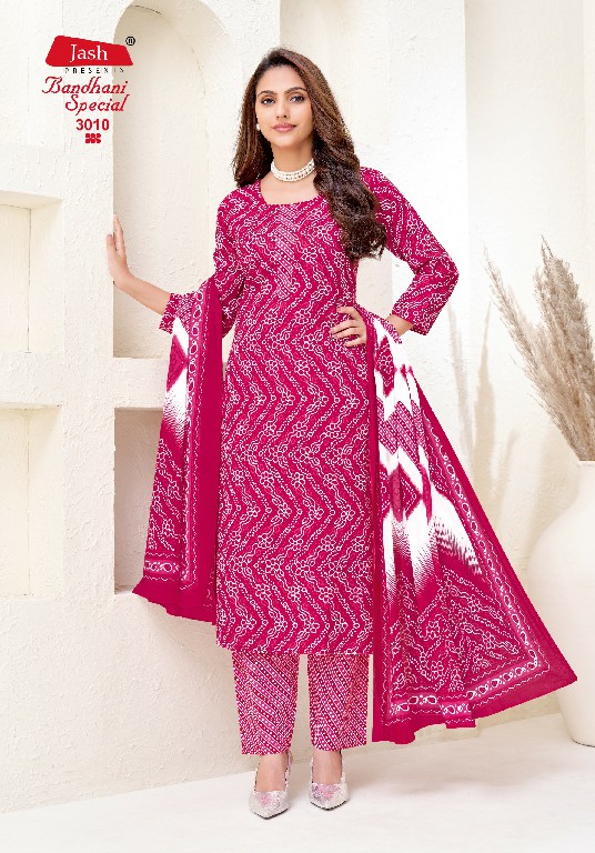 JASH BANDHANI SPECIAL VOL 3 WHOLESALE COTTON REGULAR WEAR DRESS MATERIAL EXPORTER
