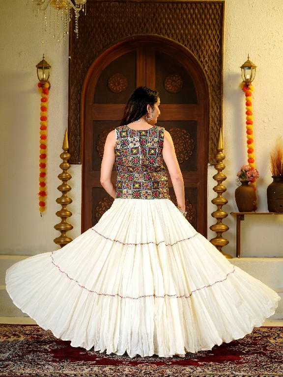 TEXTILEDEAL D.NO KD-15 WHOLESALE READYMADE KORA COTTON BEAUTIFUL LEHENGA CHOLI WITH SHRUG FOR EXPORT