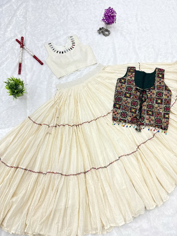 TEXTILEDEAL D.NO KD-15 WHOLESALE READYMADE KORA COTTON BEAUTIFUL LEHENGA CHOLI WITH SHRUG FOR EXPORT