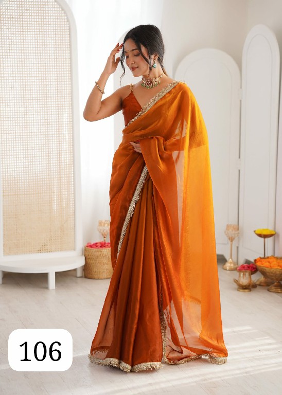 PURPLE CREATION MIDORI WHOLESALE FENDY SATIN SHADED WITH LACE BORDER FANCY INDIAN SAREES FOR WOMEN SUPPLIER