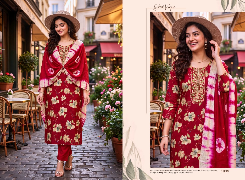 ASHWATH TRENDZ SHRUTI WHOLESALE READYMADE VETICAN FOIL PRINT STYLISH 3 PCS SUITS EXPORTER