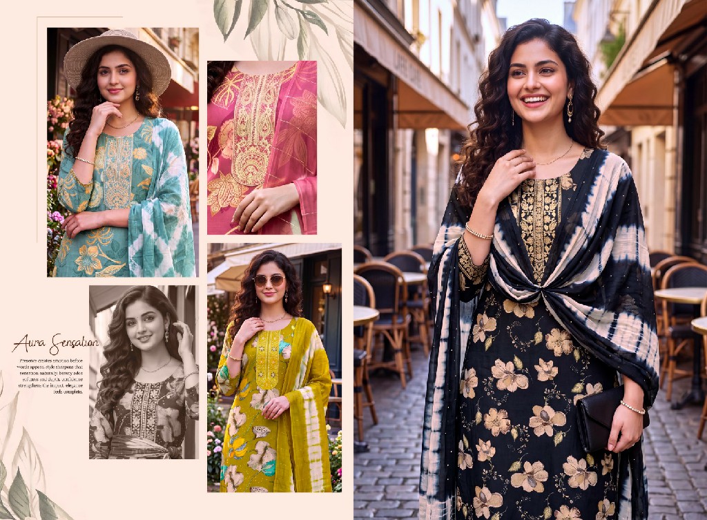 ASHWATH TRENDZ SHRUTI WHOLESALE READYMADE VETICAN FOIL PRINT STYLISH 3 PCS SUITS EXPORTER