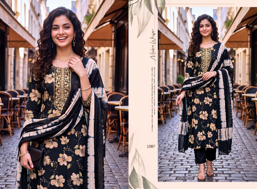 ASHWATH TRENDZ SHRUTI WHOLESALE READYMADE VETICAN FOIL PRINT STYLISH 3 PCS SUITS EXPORTER