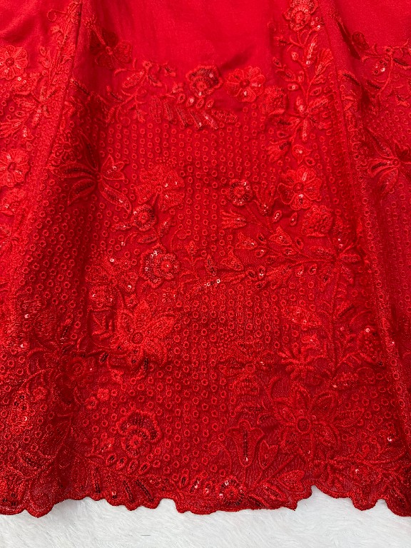 TEXTILEDEAL D.NO 6076 WHOLESALE READYMADE VICHITRA SILK DESIGNER ANARKALI 3 PCS SUITS EXPORTER