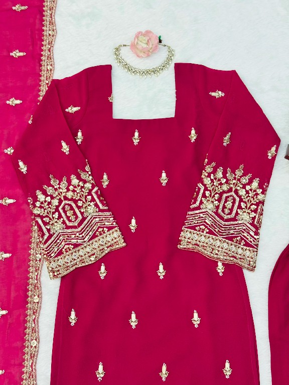 SP SERIES D.NO SP-86 WHOLESALE READYMADE FAUX GEORGETTE ETHNIC WEAR 3 PCS SUITS SUPPLIER