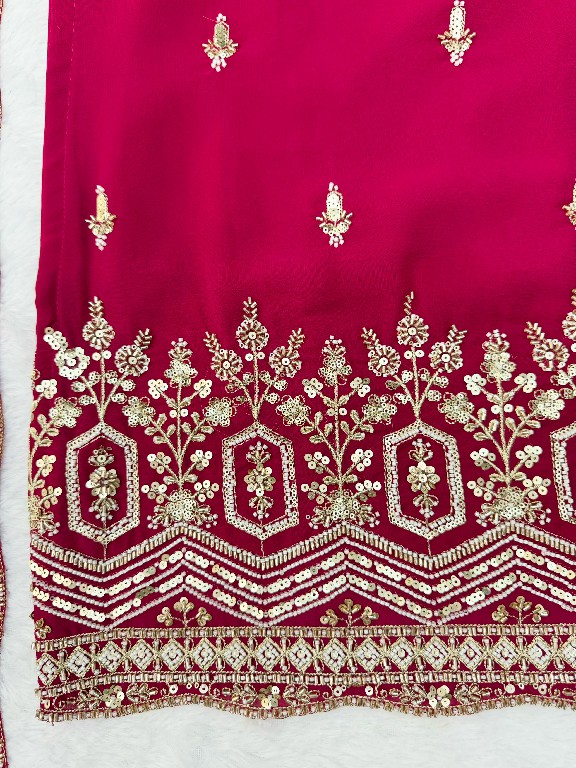 SP SERIES D.NO SP-86 WHOLESALE READYMADE FAUX GEORGETTE ETHNIC WEAR 3 PCS SUITS SUPPLIER