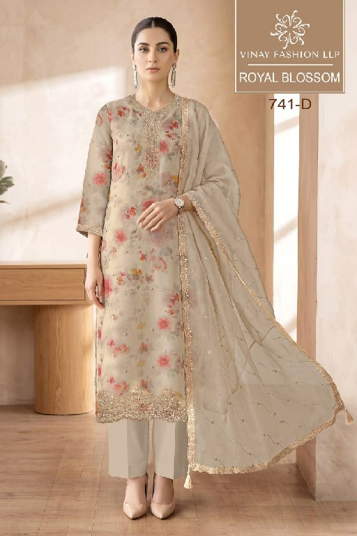 VINAY ROYAL BLOSSOM WHOLESALE ROYAL CRINKLE ELEGANT BEADS WORK UNSTITCH SALWAR SUITS SUPPLIER