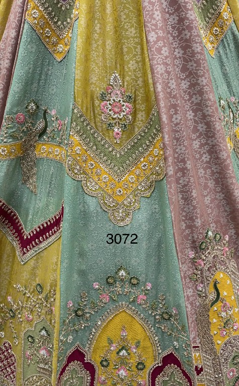TEXTILEDEAL D.NO 3072 WHOLESALE BANARASI SILK DESIGNER PARTY WEAR LEHENGA CHOLI FOR EXPORT