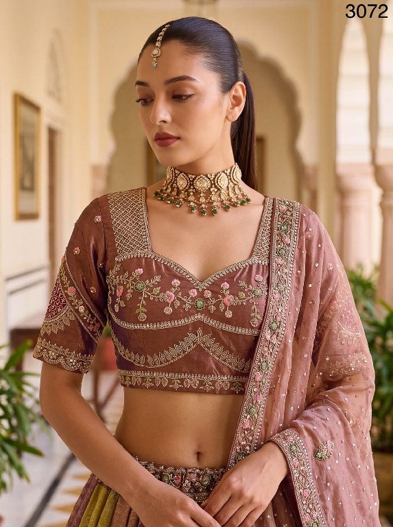 TEXTILEDEAL D.NO 3072 WHOLESALE BANARASI SILK DESIGNER PARTY WEAR LEHENGA CHOLI FOR EXPORT