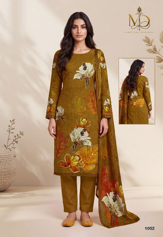 METRIKA DESIGNS ROSE GOLD VOL 1 WHOLESALE HEAVY COTTON DIGITAL PRINT WITH WORK UNSTITCH SALWAR SUITS EXPORTER